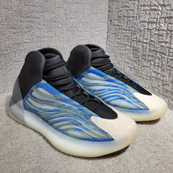 adidas yeezy qntm frozen blue on feet